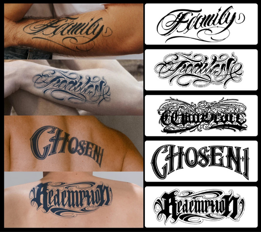 Bold Lettering Tattoo