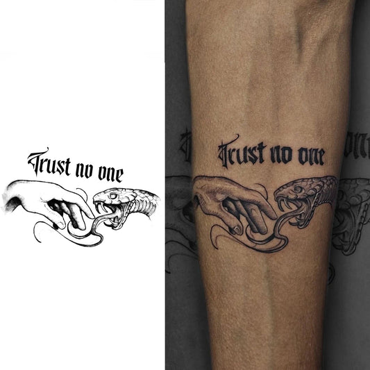 "Trust No One" Snake & Hand